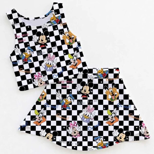 Mickey & Friends Mom and Me Matching Dress Set, Checkerboard Disney Family Outfit