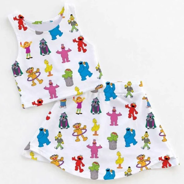 Sesame Street Mom and Me Matching Dress Set, Colorful Family Vacation Outfit