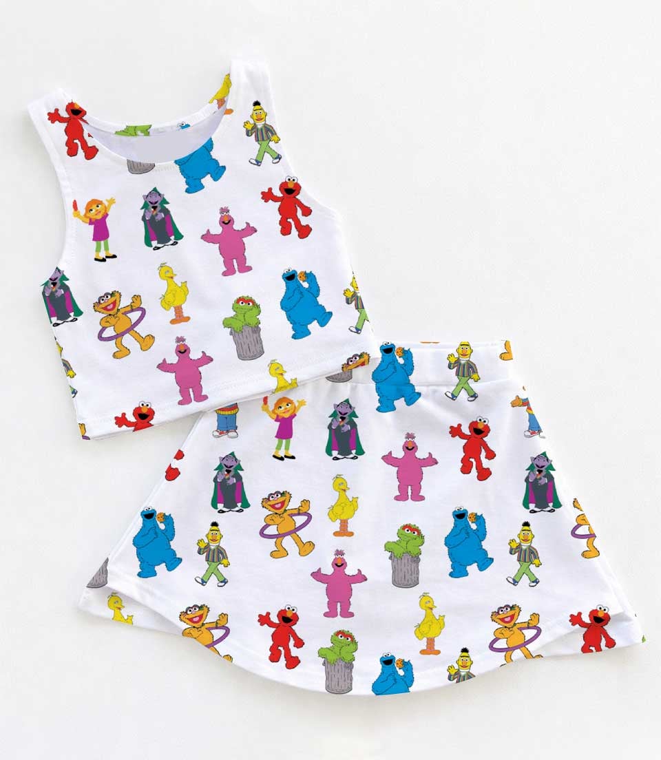 Sesame Street Mom and Me Matching Dress Set, Colorful Family Vacation Outfit