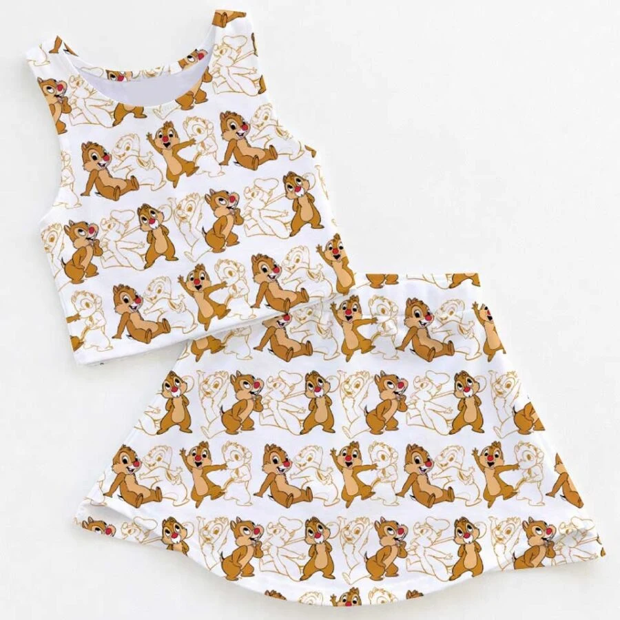 Disney Chip and Dale Matching Mom and Me Dress Set, Cute Chipmunk Family Vacation Outfit