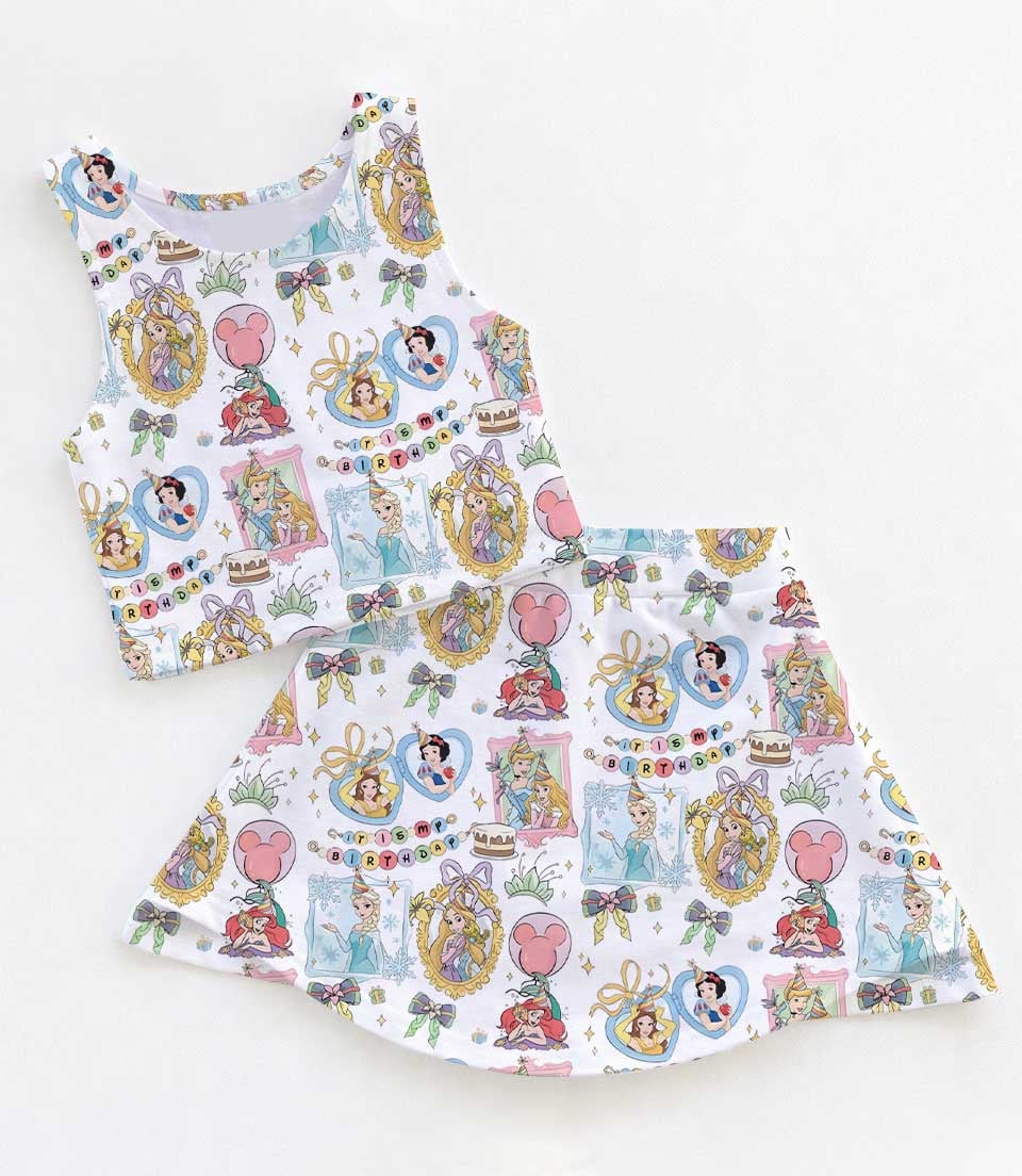 Disney Princess Birthday Mom and Me Matching Dress Set, Magical Princess Party Family Outfit