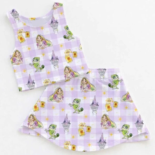 Disney Tangled Rapunzel Matching Mom and Me Dress Set, Pascal and Lantern Family Theme Park Vacation Outfit