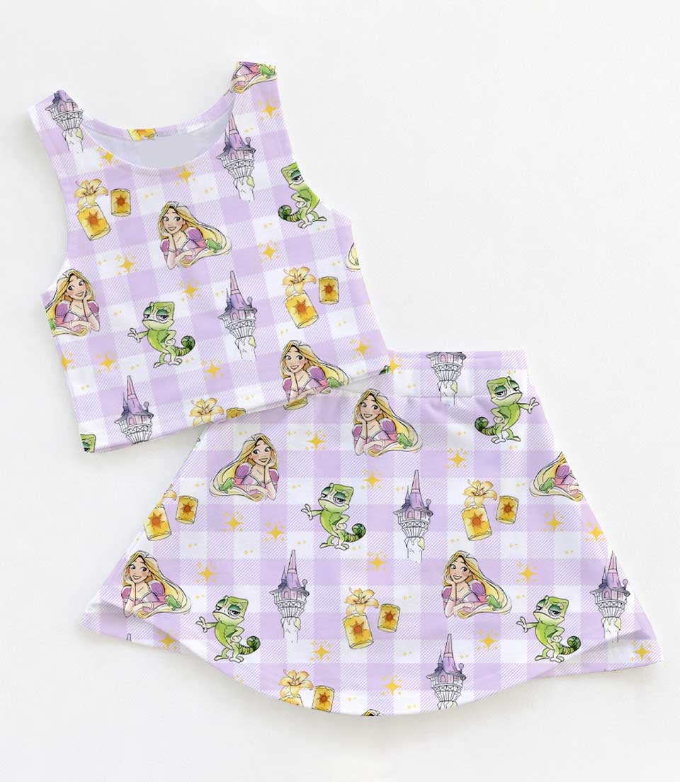Disney Tangled Rapunzel Matching Mom and Me Dress Set, Pascal and Lantern Family Theme Park Vacation Outfit