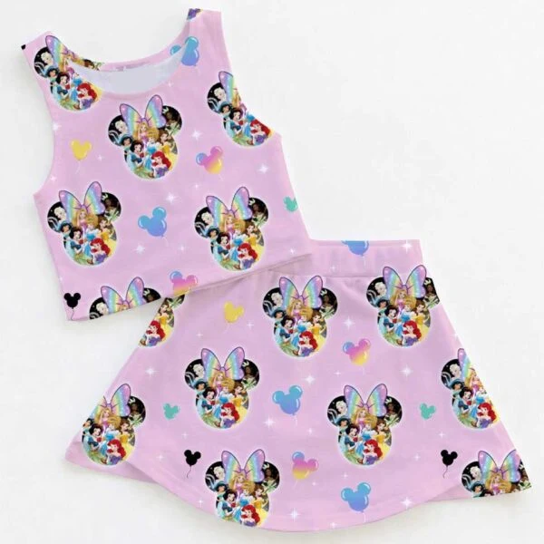 Disney Princess Mickey Ears Mom and Me Matching Dress Set, Pink Magical Family Vacation Outfit