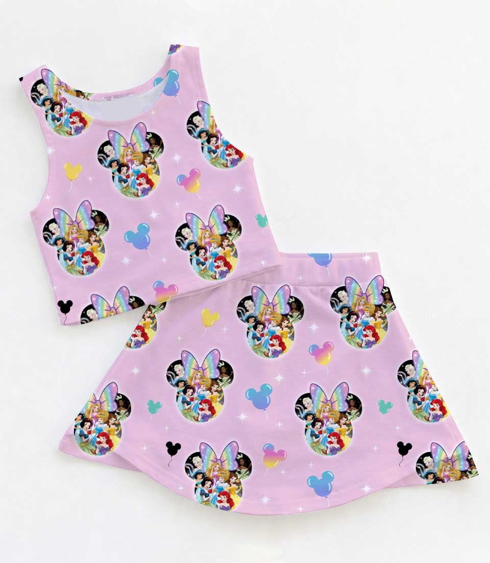 Disney Princess Mickey Ears Mom and Me Matching Dress Set, Pink Magical Family Vacation Outfit