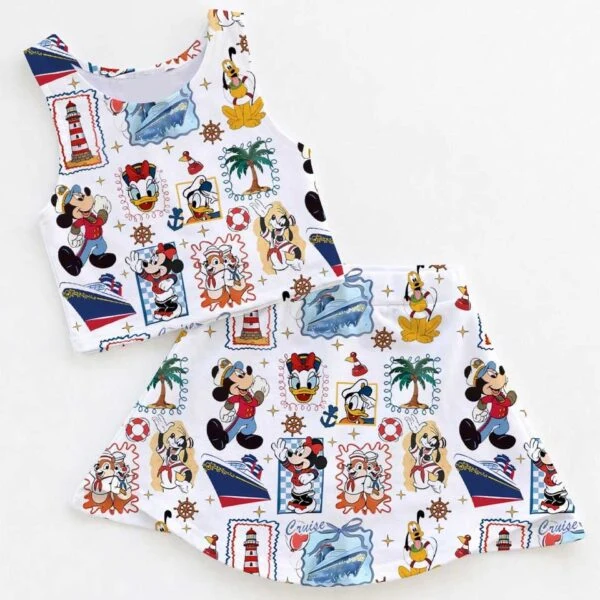 Disney Cruise Family Matching Dress Set, Mickey Mouse Nautical Mom and Me Dress Set, Vacation Outfit