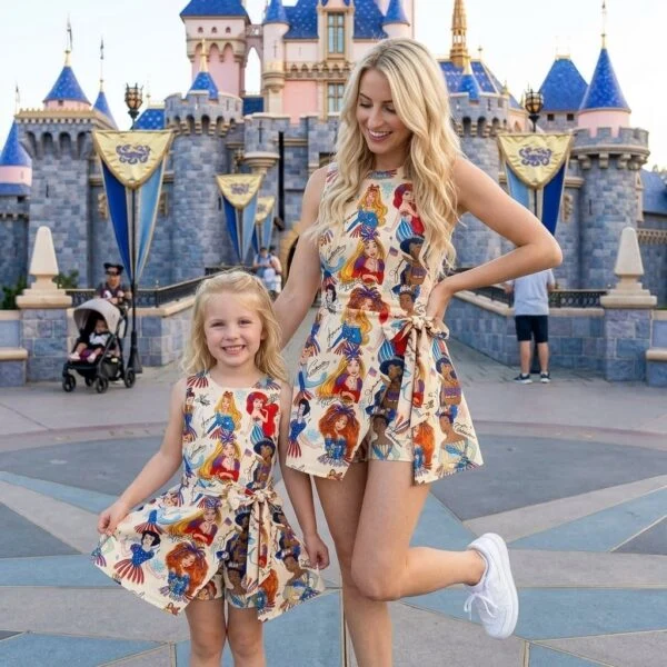 Disney Princess Patriotic 4th Of July Tennis Dress, Mama Mini Family Matching Dress