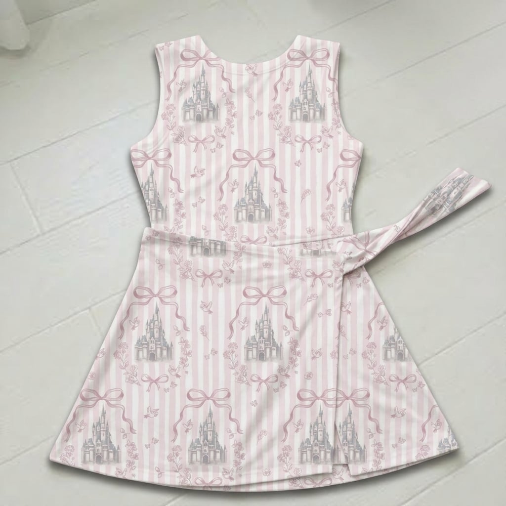 Disney Castle Coquette Tennis Dress Skirt, Disney Park Vacation Outfit, Princess Castle Skort Dress