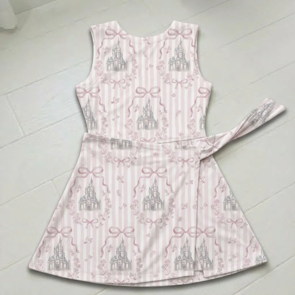 Disney Castle Coquette Tennis Dress Skirt, Disney Park Vacation Outfit, Princess Castle Skort Dress