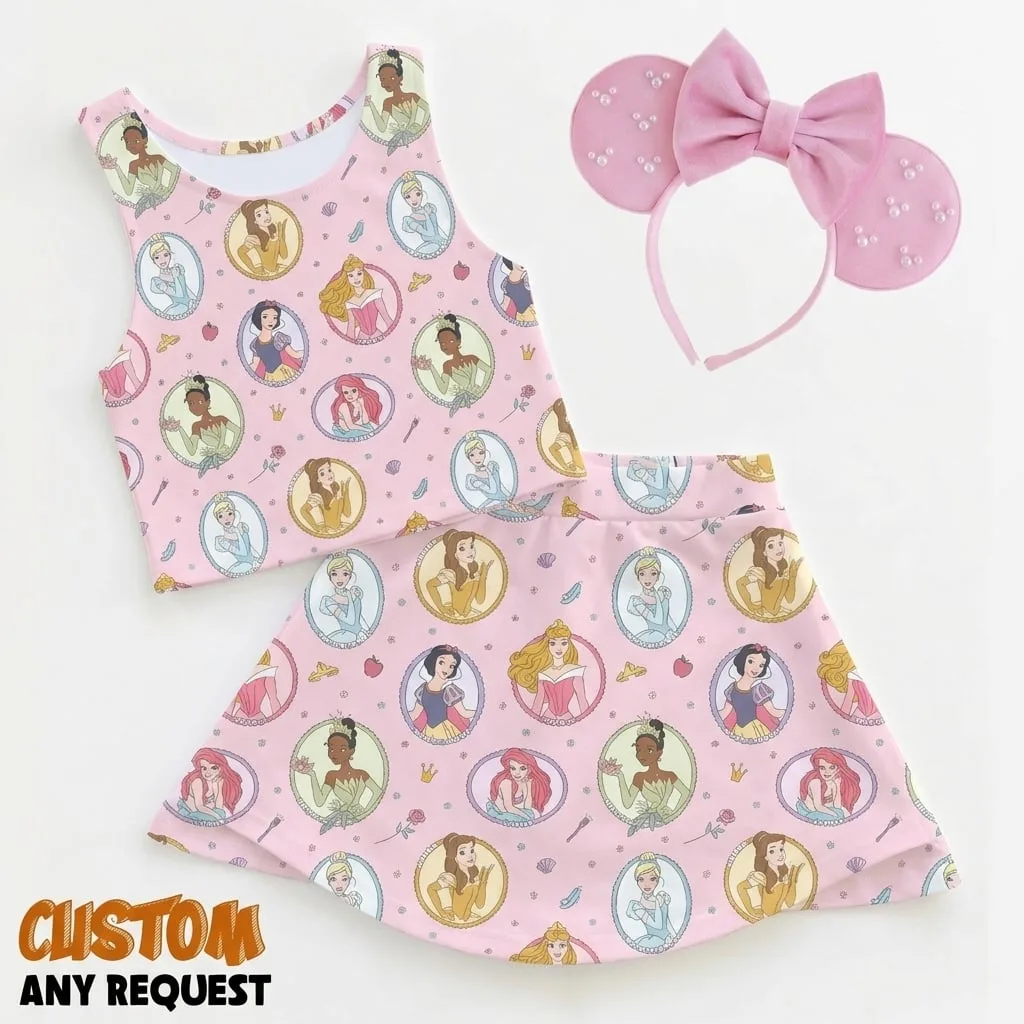 Disney Princess Matching Dress Set, Mom And Me Outfit, Disney Park Vacation Clothes