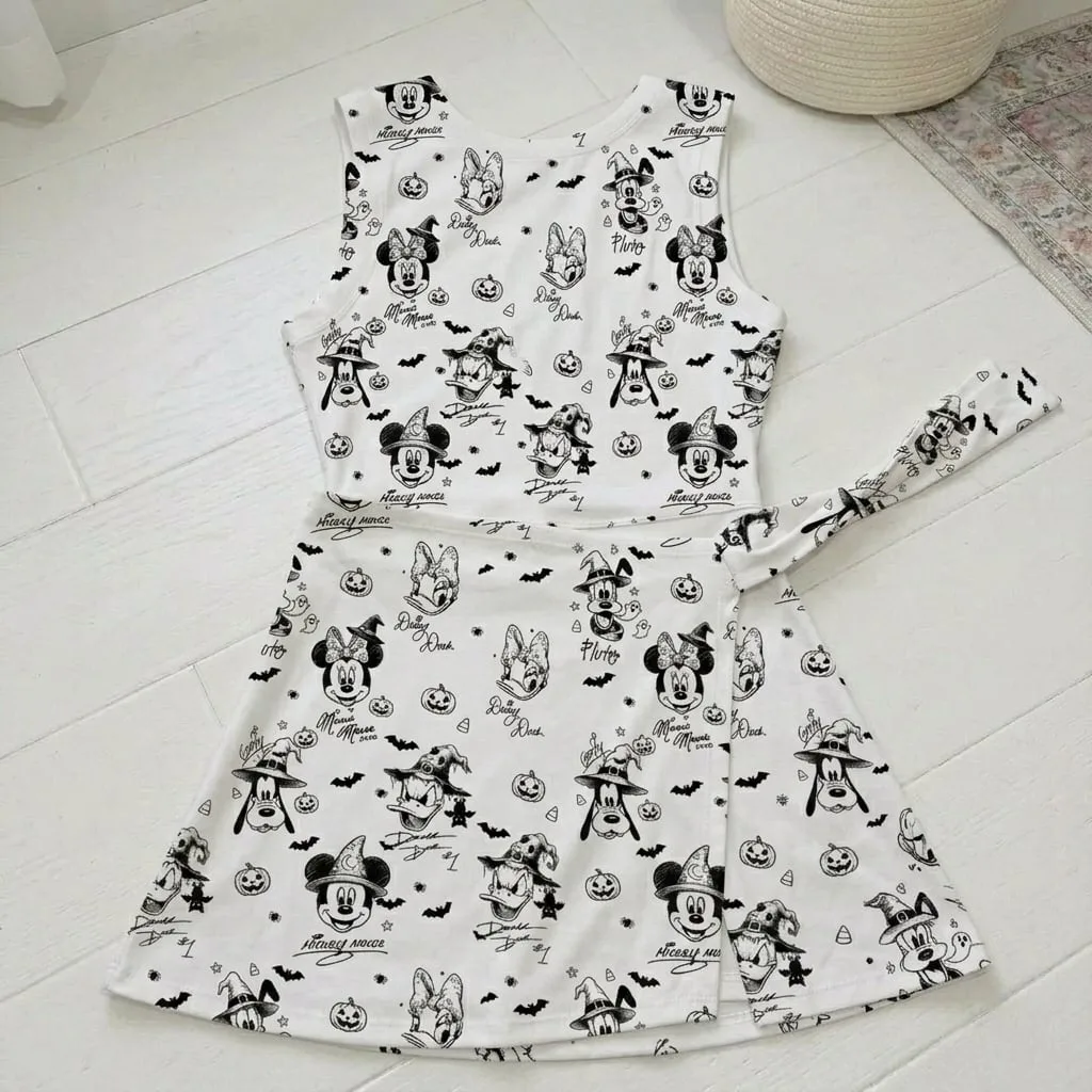 Halloween Mickey & Friends Sketch Tennis Dress Skirt, Halloween Disney Moods