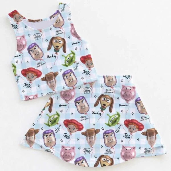 Disney Toy Story Character Gingham Dress Set, Woody Buzz Lightyear Jessie Family Matching Dress Set, Mom and Me Vacation Outfit Costume