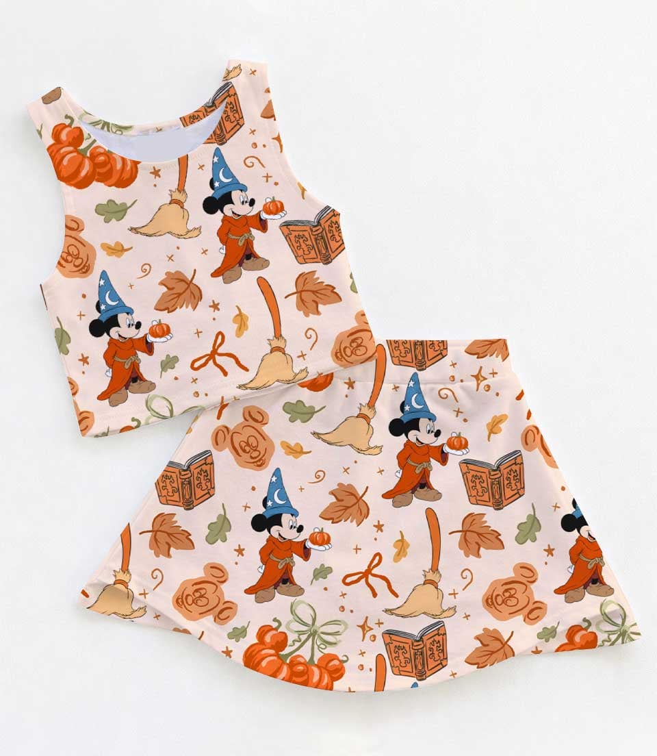 Disney Mickey Mouse Halloween Pumpkin Dress Set, Mickey Mouse Fall Gingham Family Matching Dress Set, Mom and Me Autumn Vacation Outfit Costume