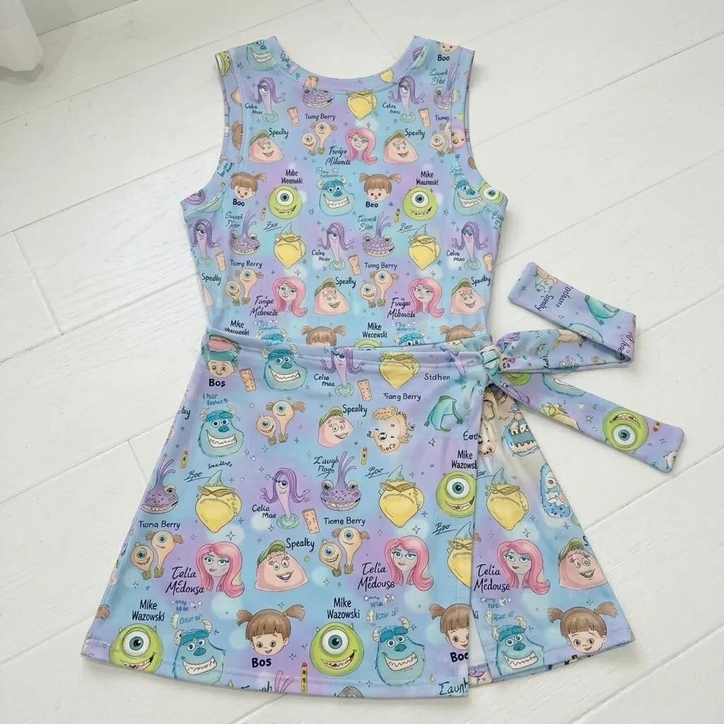 Monsters Inc. Tennis Dress Skirt, Disney Park Vacation Outfit, Monsters Inc. Skort Dress