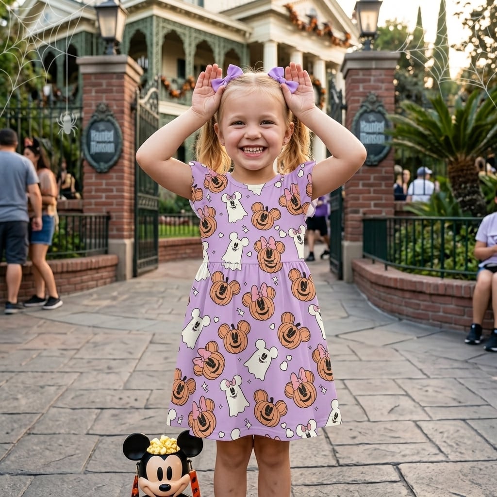 Halloween Mickey Twirl Dress, Disney Parks Outfit for Girls, Disney Halloween Dress