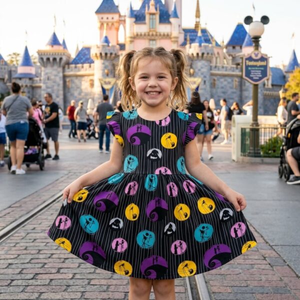 Nightmare Before Christmas Skater Dress, Jack And Sally Disney Halloween Dress
