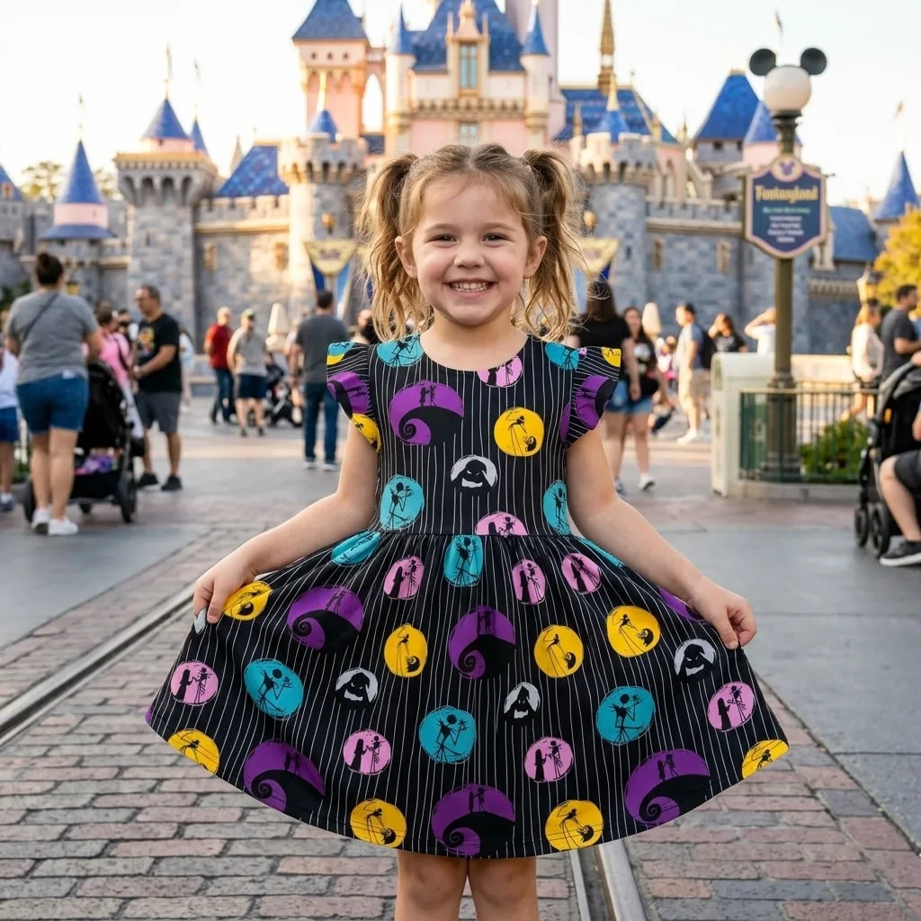Nightmare Before Christmas Skater Dress, Jack And Sally Disney Halloween Dress