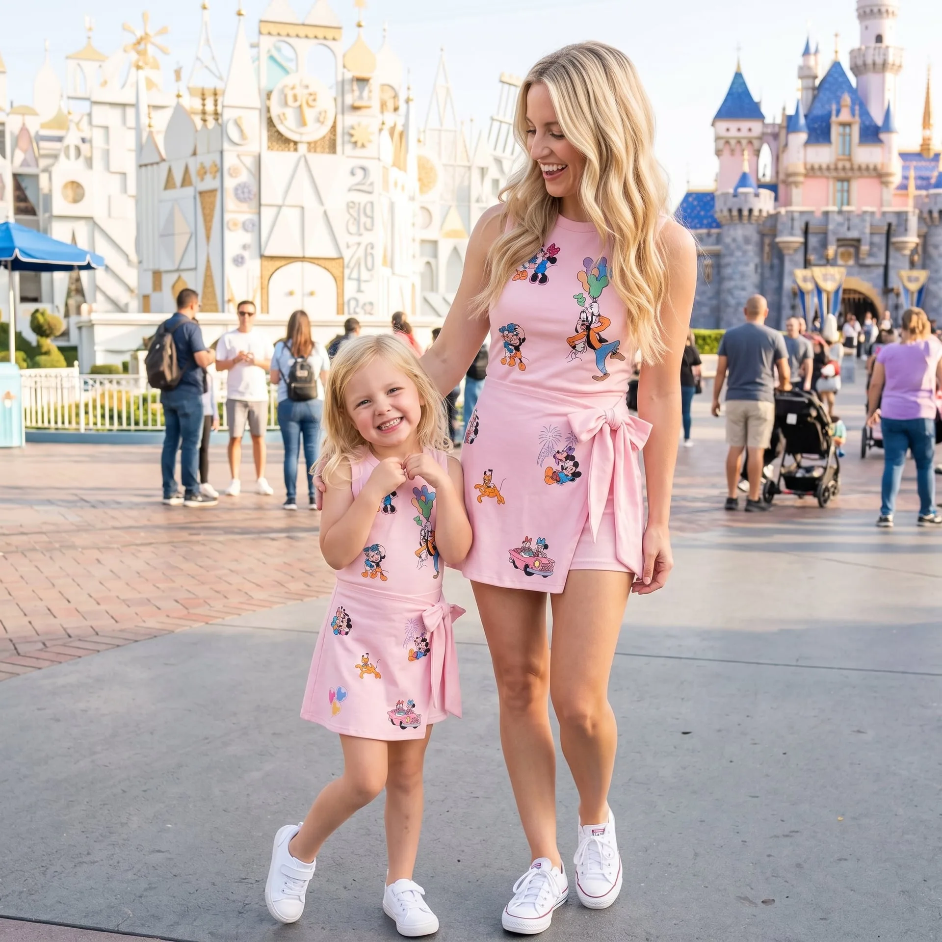 Mickey And Friends Tennis Dress Magical Mouse Disneyland Outfit, Retro Pleated Skirt Family Vacation Dress Set