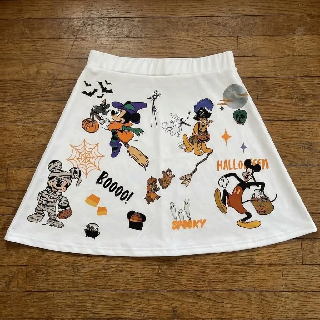 Halloween Not So Scary Skater Skirt, Disney Marathon Weekend Running Outfit Women's Athletic Skirt - Image 3