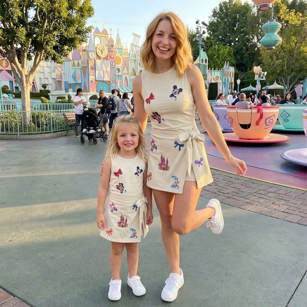 Minnie Daisy Bestie Tennis Dress Skirt, Coquette Bow Disney Castle Outfit