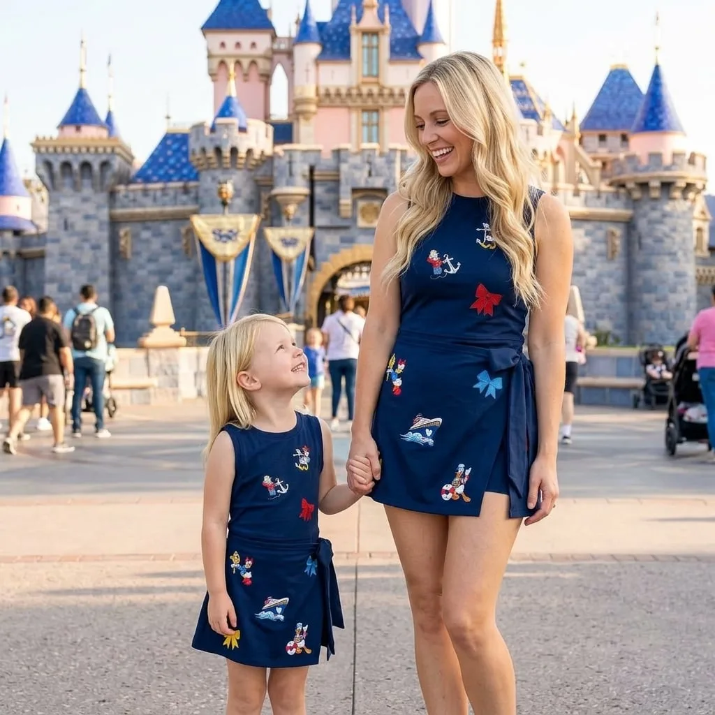 Disney Cruise Tennis Dress Skirt, Chip N Dale Stitch Mickey Friends Pirate Cruise Dress