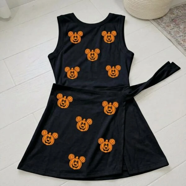 Halloween Mickey Tennis Dress Skirt, Disney Park Vacation Outfit, Halloween Mickey Skort Dress