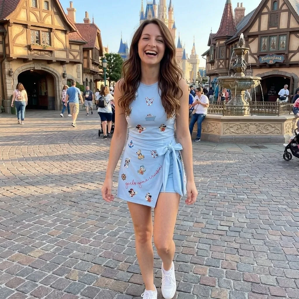 Classic Disney Characters Tennis Dress Skirt, Disney Park Vacation Outfit, Disney Characters Skort Dress - Image 2
