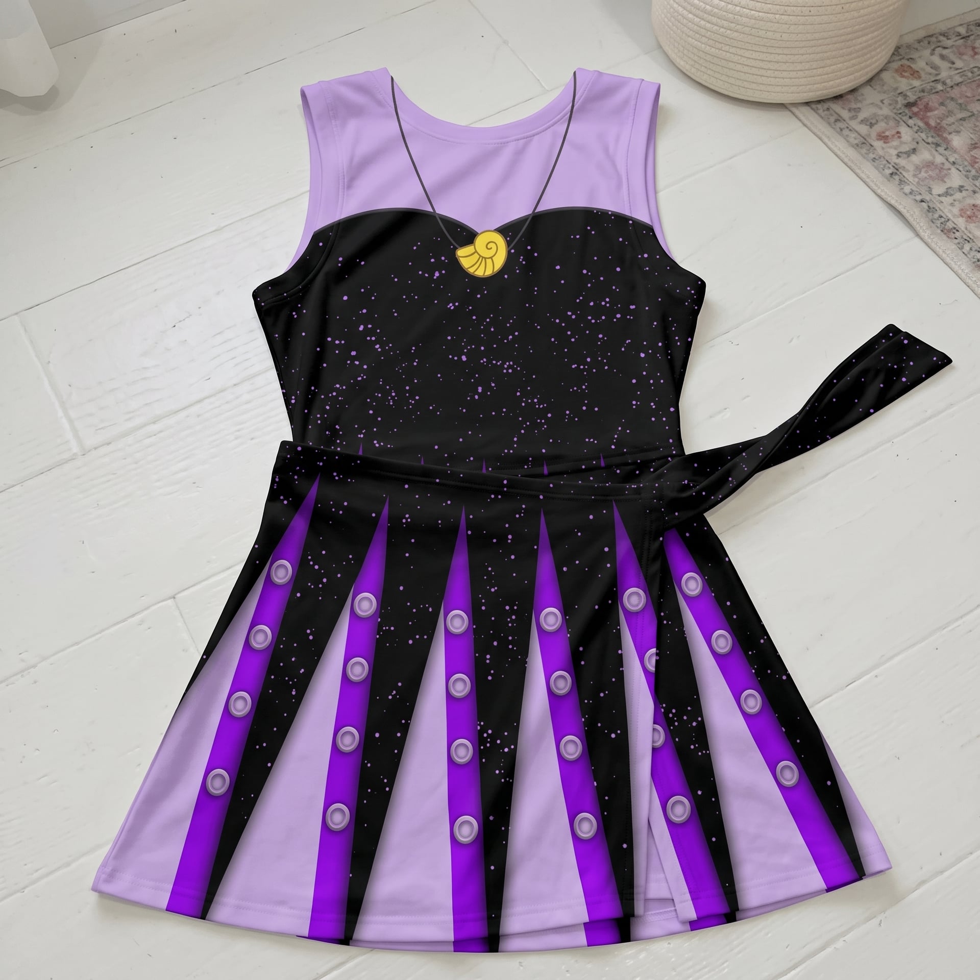 Ursula Tennis Dress Skirt, Disney Villains Park Vacation Outfit, Little Mermaid Skort Dress