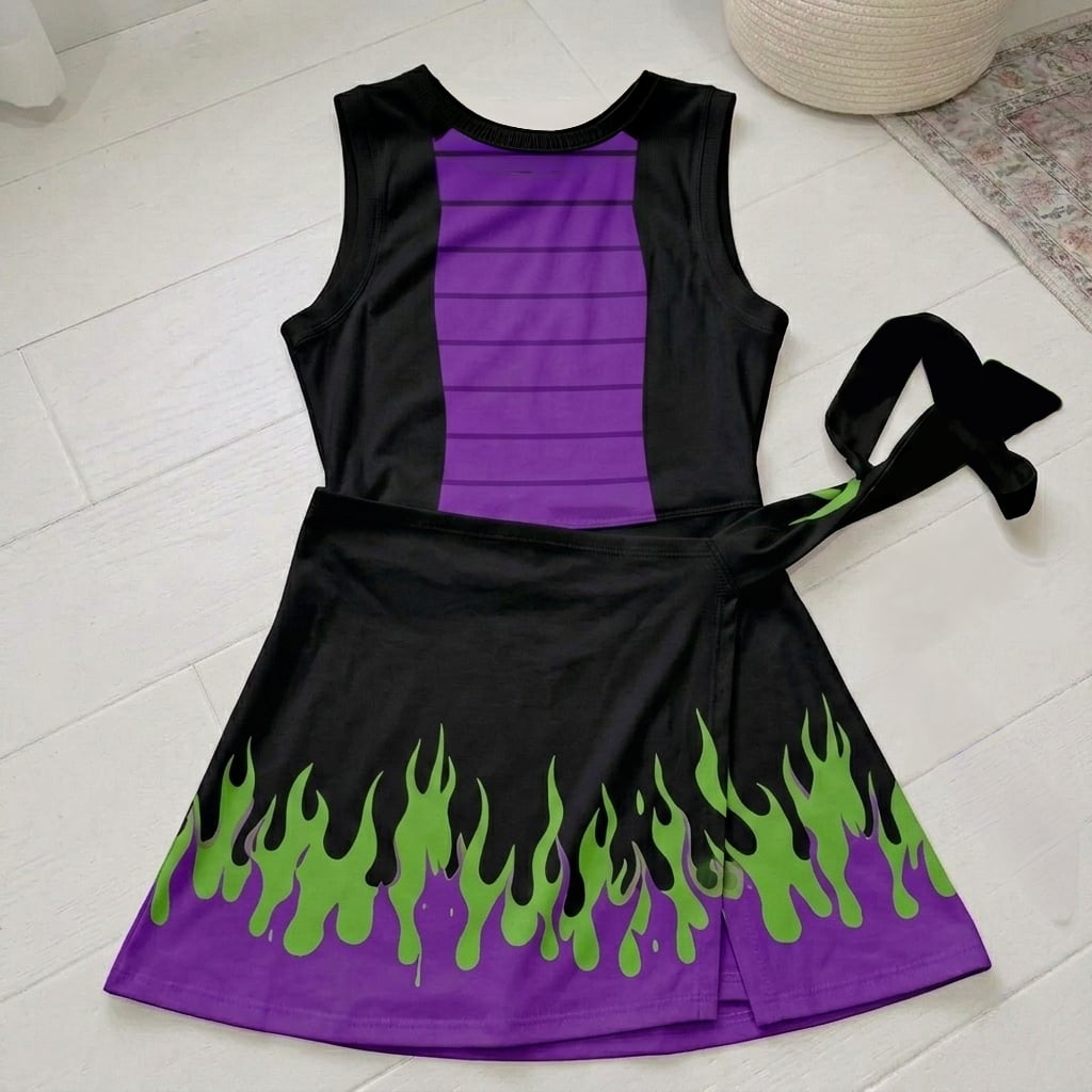 Maleficent Tennis Dress Skirt, Disney Villains Park Vacation Outfit, Maleficent Skort Dress