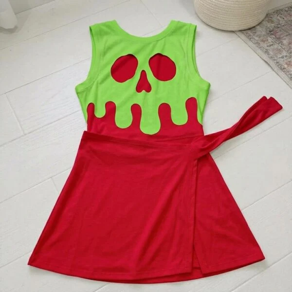 Evil Queen Poison Apple Tennis Dress Skirt, Disney Villains Park Vacation Outfit, Snow White Skort Dress