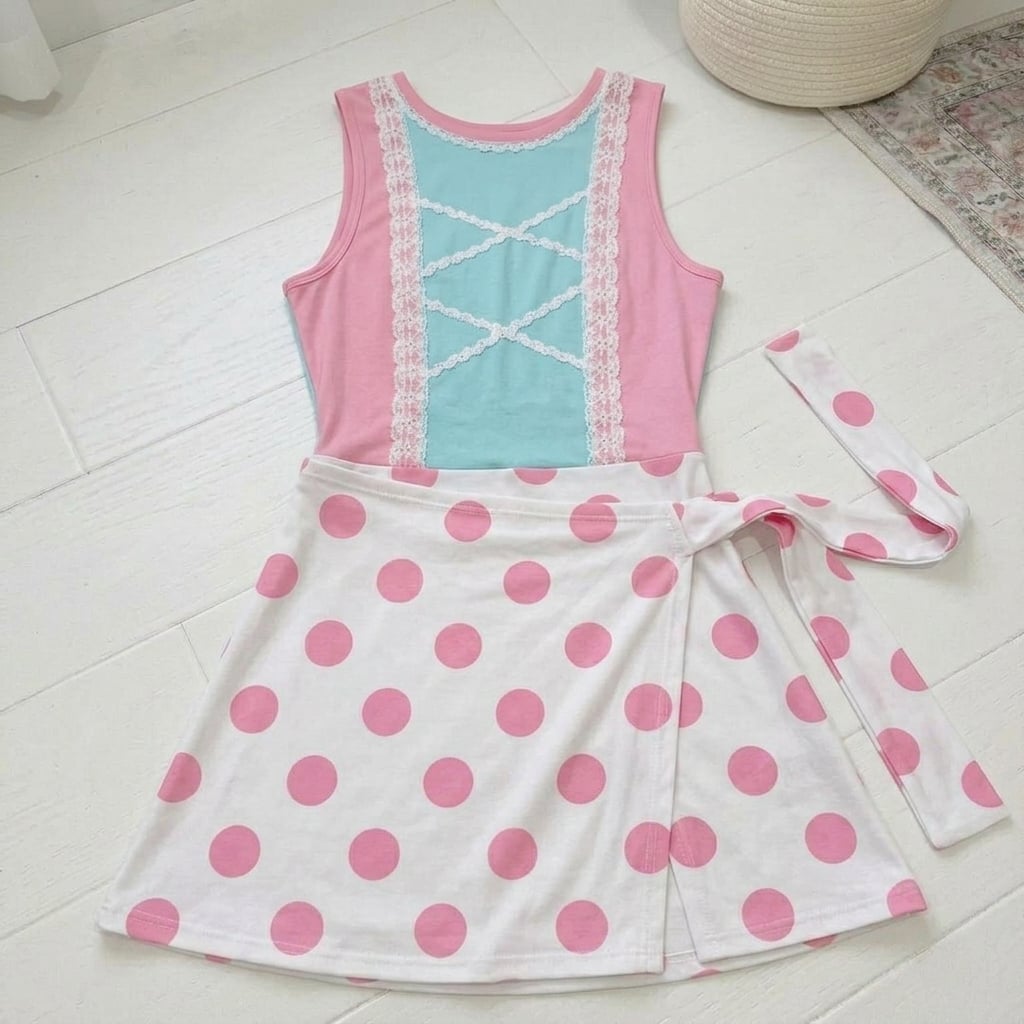 Bo Peep Tennis Dress Skirt, Disney Pixar Toy Story Park Vacation Outfit, Bo Peep Skort Dress