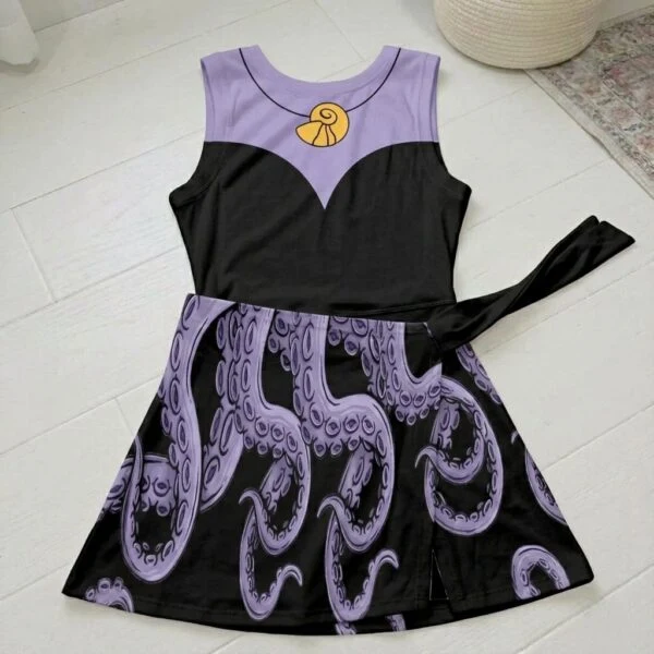 Ursula Tennis Dress Skirt, Disney Villains Park Vacation Outfit, Ursula Skort Dress