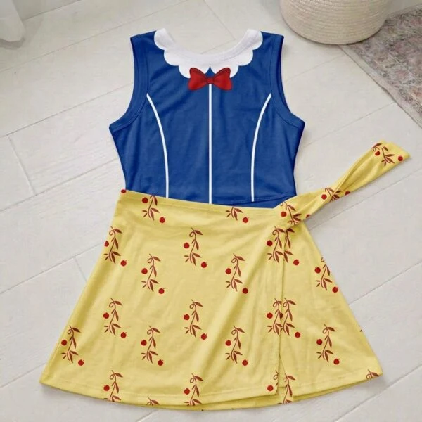 Snow White Tennis Dress Skirt, Disney Princess Park Vacation Outfit, Snow White Skort Dress