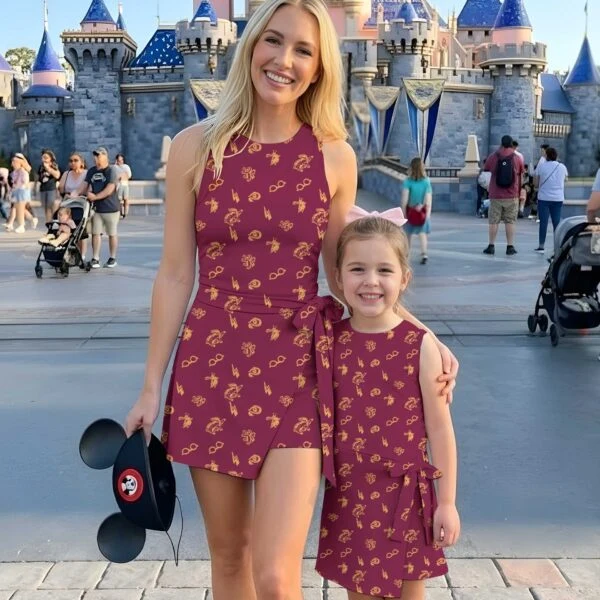 Harry Potter Gryffindor Tennis Dress, Mom And Me Matching Outfit, Wizarding World Vacation Clothes