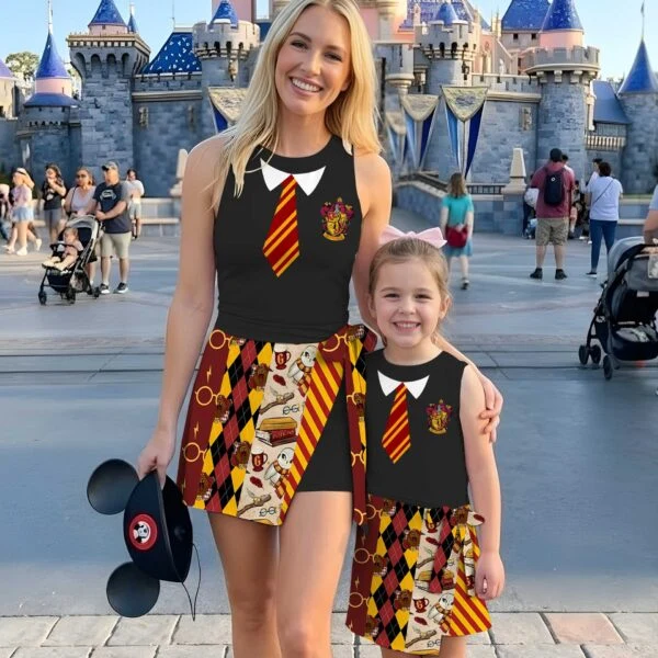 Harry Potter Gryffindor Tennis Dress, Mom And Me Matching Outfit, Wizard Park Vacation Clothes