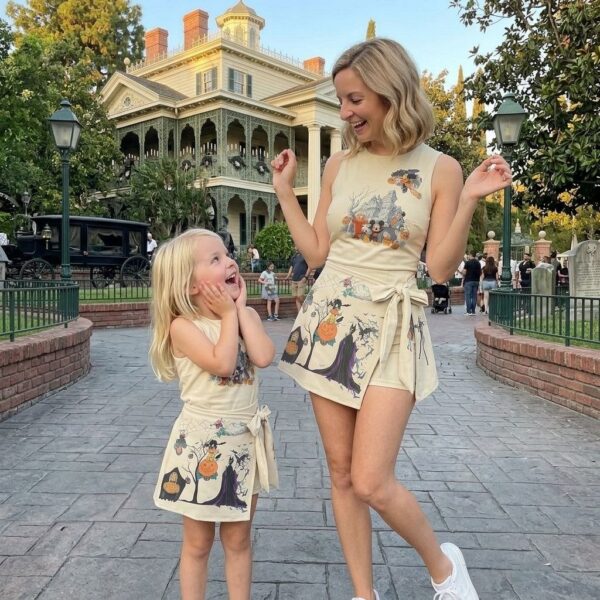 Halloween Mickey & Friends Tennis Dress Skirt, Mickey Minnie Matching Halloween Party Dress For Women