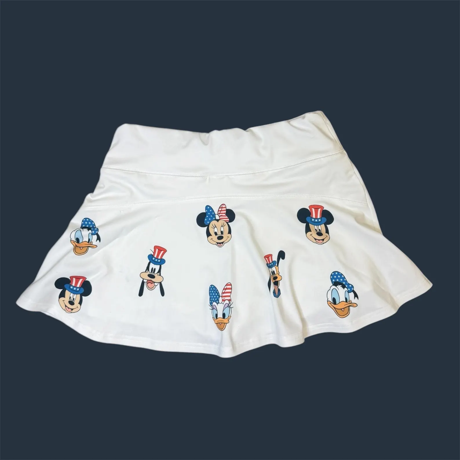 Mickey And Friends USA Flag Magic Skater Skirt, 4th Of July Disney Women Skater Skirt
