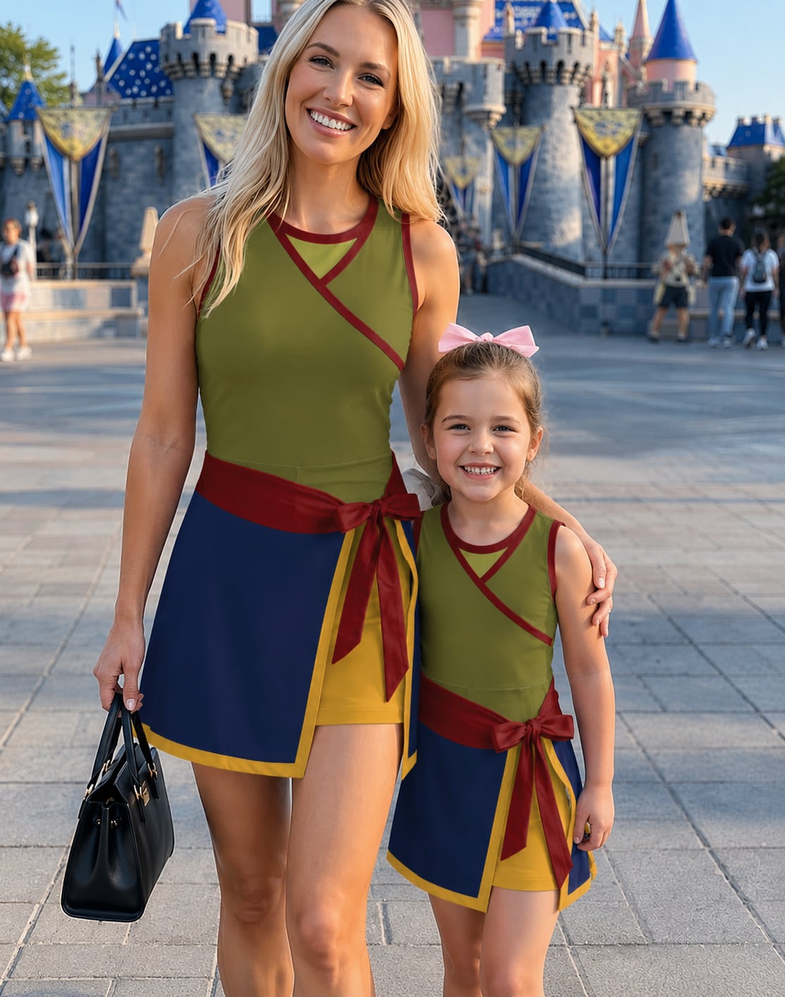 Mulan Princess Tennis Dress, Mom And Me Matching Outfit, Disney Theme Park Vacation Clothes