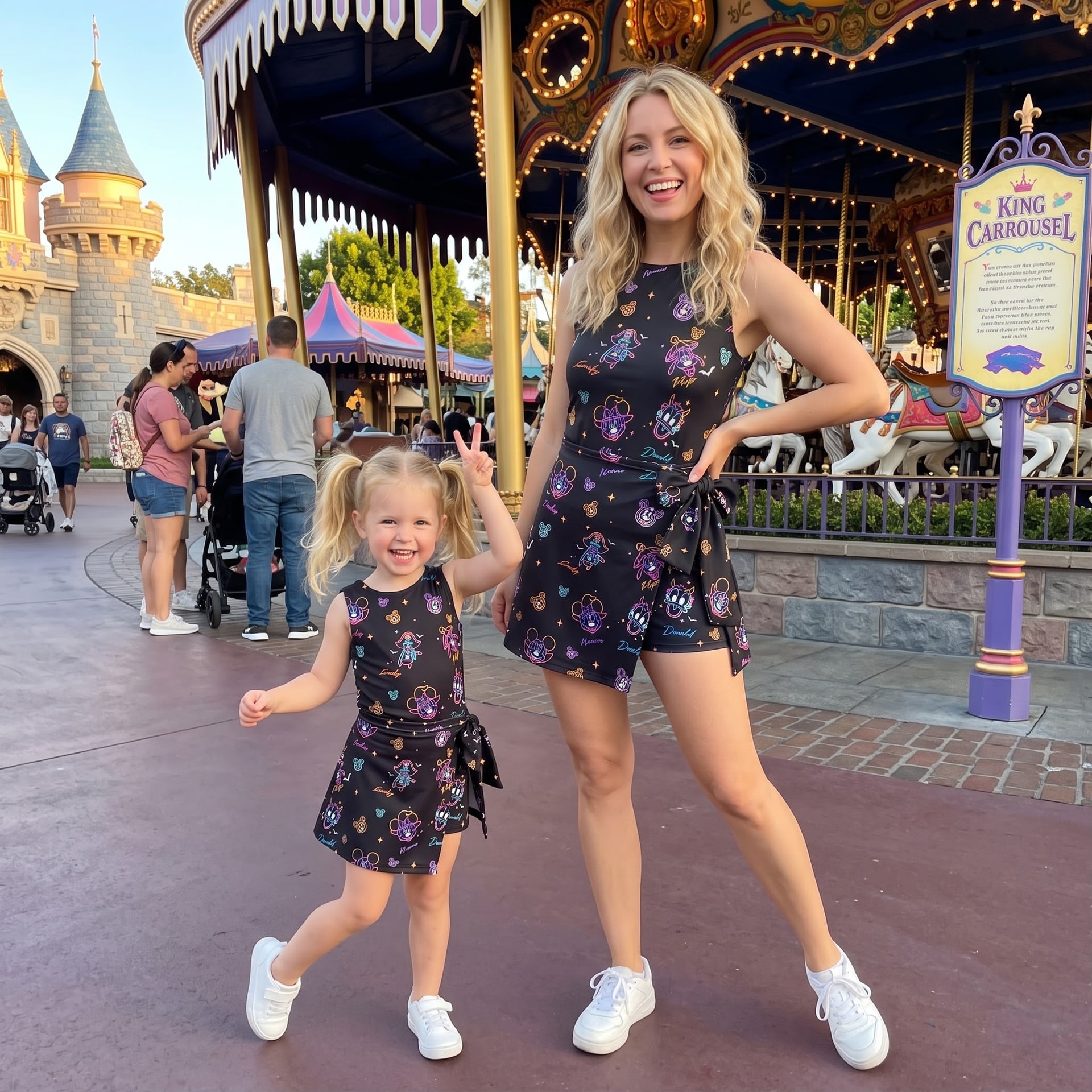 Disney Halloween Villains Tennis Dress, Mom And Me Matching Outfit, Disney Park Vacation Clothes