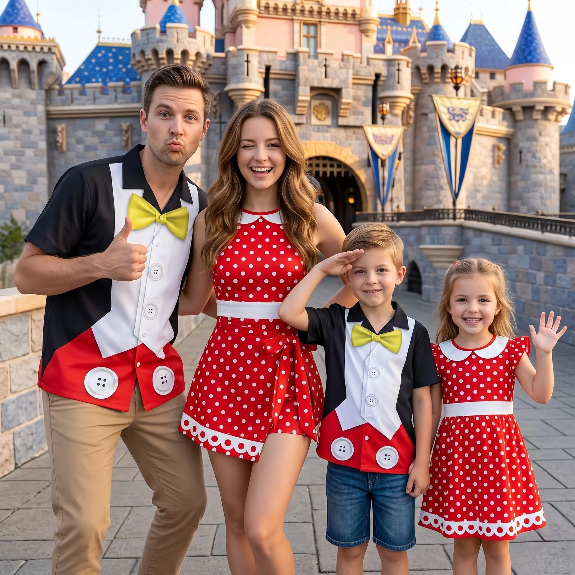 Mickey & Minnie Matching Family Set, Disney Family Vacation Outfit, Disneyland Trip Clothes