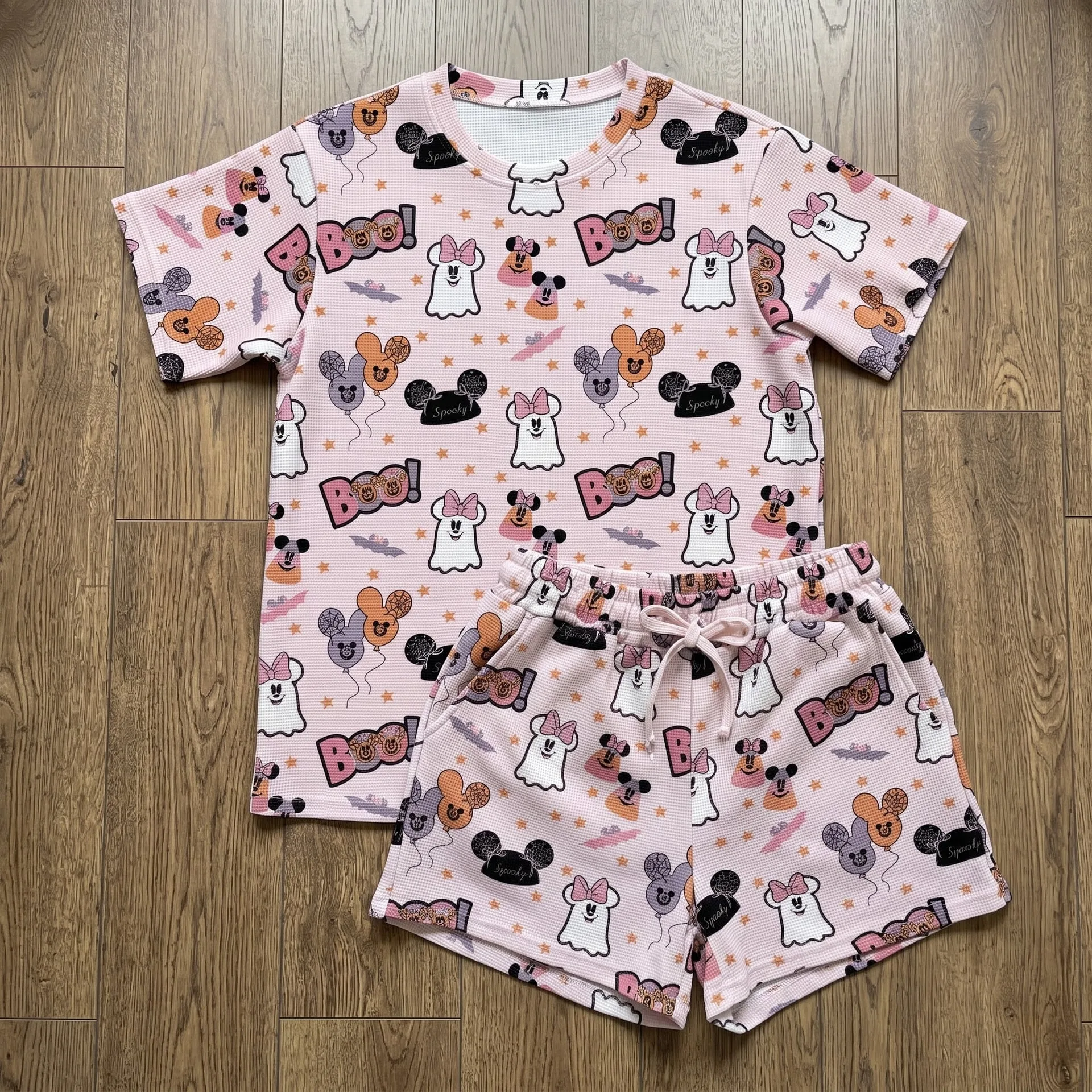 Mickey Halloween Cozy Heavyweight Loungewear, Boo To You Pajamas Set, Cute Ghostface Waffle Set