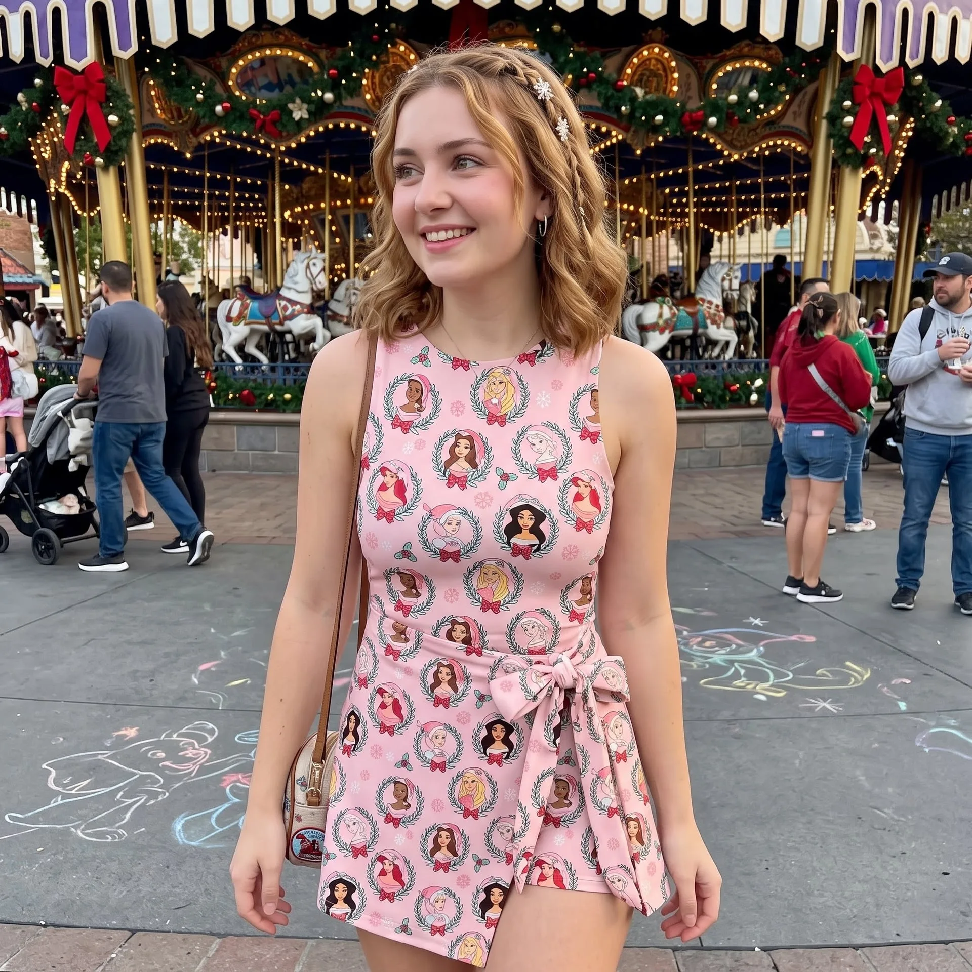 Disney Princess Tennis Dress, Pink Princess Character Print Dress, Mother Daughter Matching Outfit, Disney Inspired Theme Park Vacation Clothing - Image 5