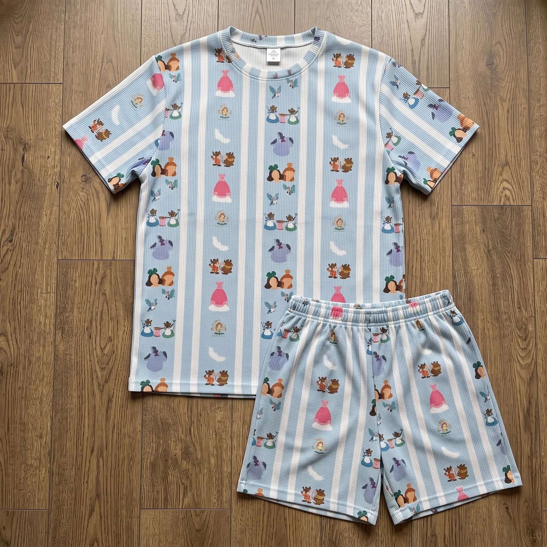 Princess Fairytale Loungewear Set, Matching Sleepwear Princess Waffle Set