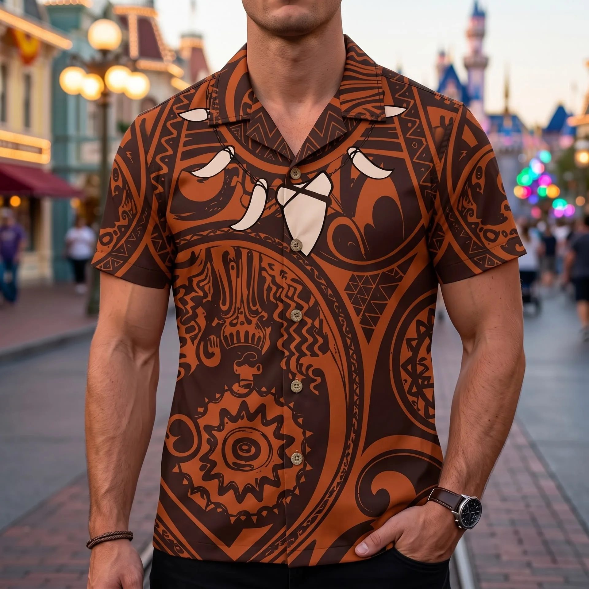 Moana Inspired Couples Matching Outfit, Polynesian Adventure Shirt and Tennis Dress, Tropical Disney Park Outfit, Island Princess Vacation Gift for Him and Her - Image 3