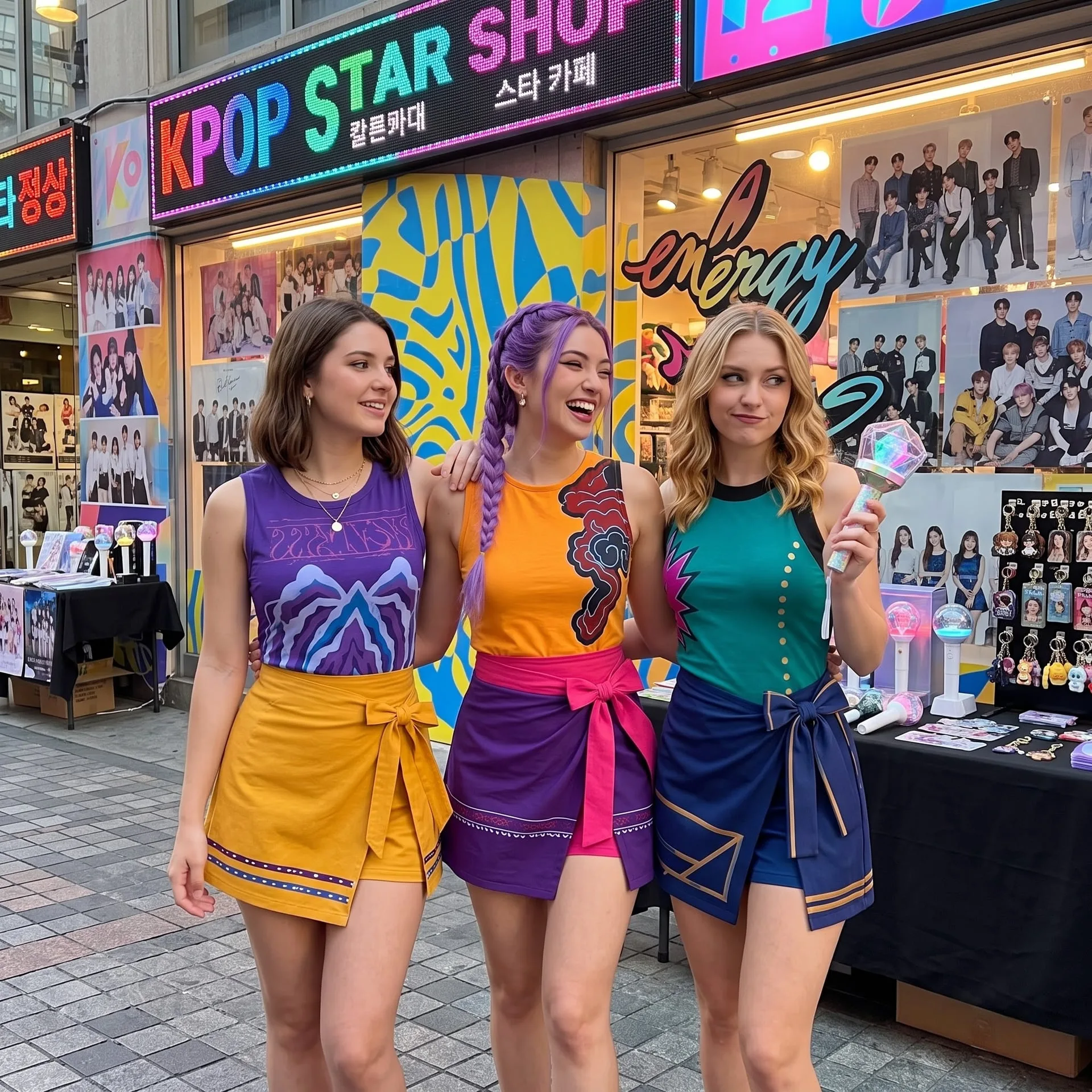 KPop Demon Hunter Inspired Tennis Dress Skirt, Rumi Mira Zoey Outfit, Huntrix Costume Style, KPop Halloween Party Gift for Women