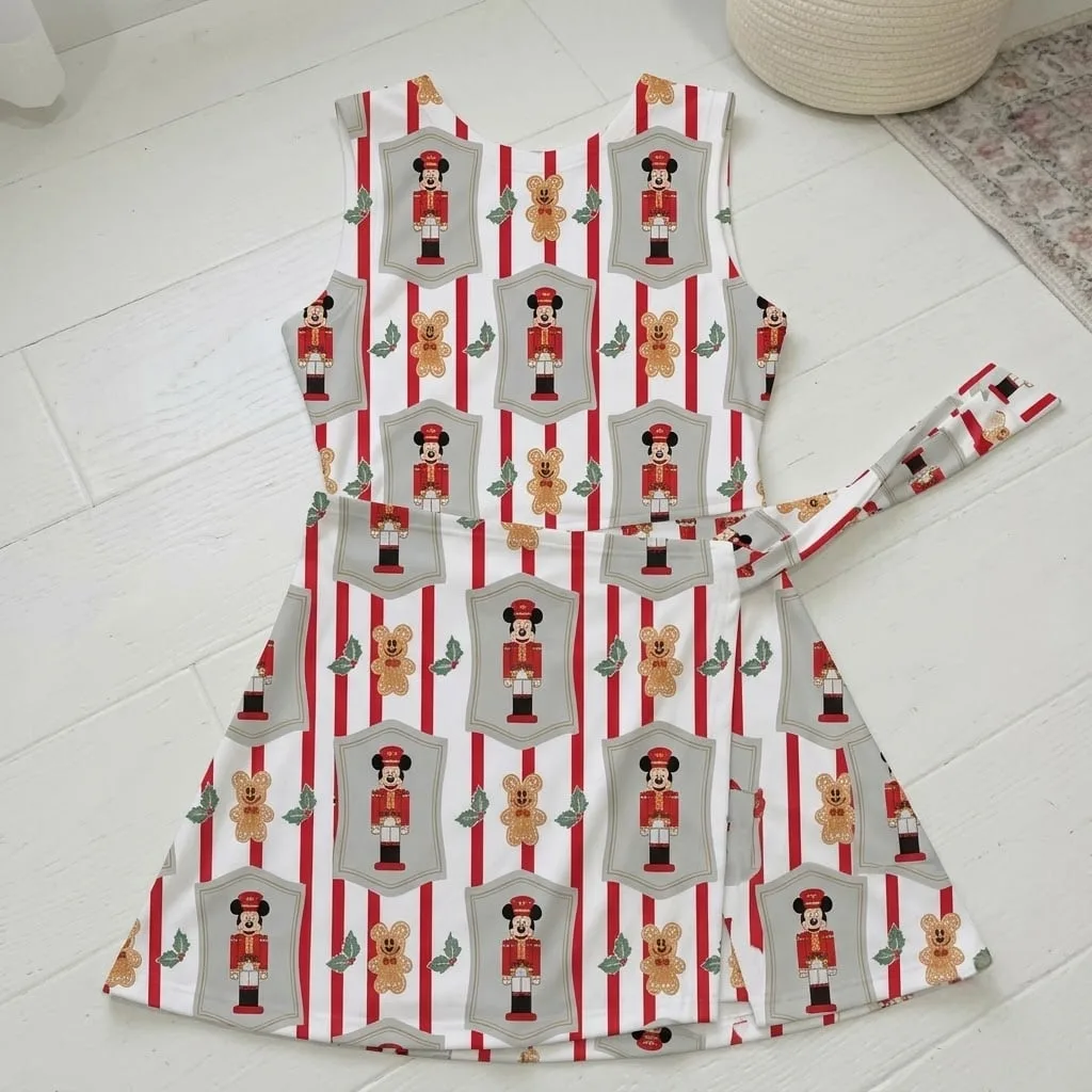 Christmas Nutcracker Inspired Tennis Dress Skirt, Mother Daughter Matching Outfit, Holiday Toy Soldier Gingerbread Costume Style, Christmas Theme Park Gift - Image 2