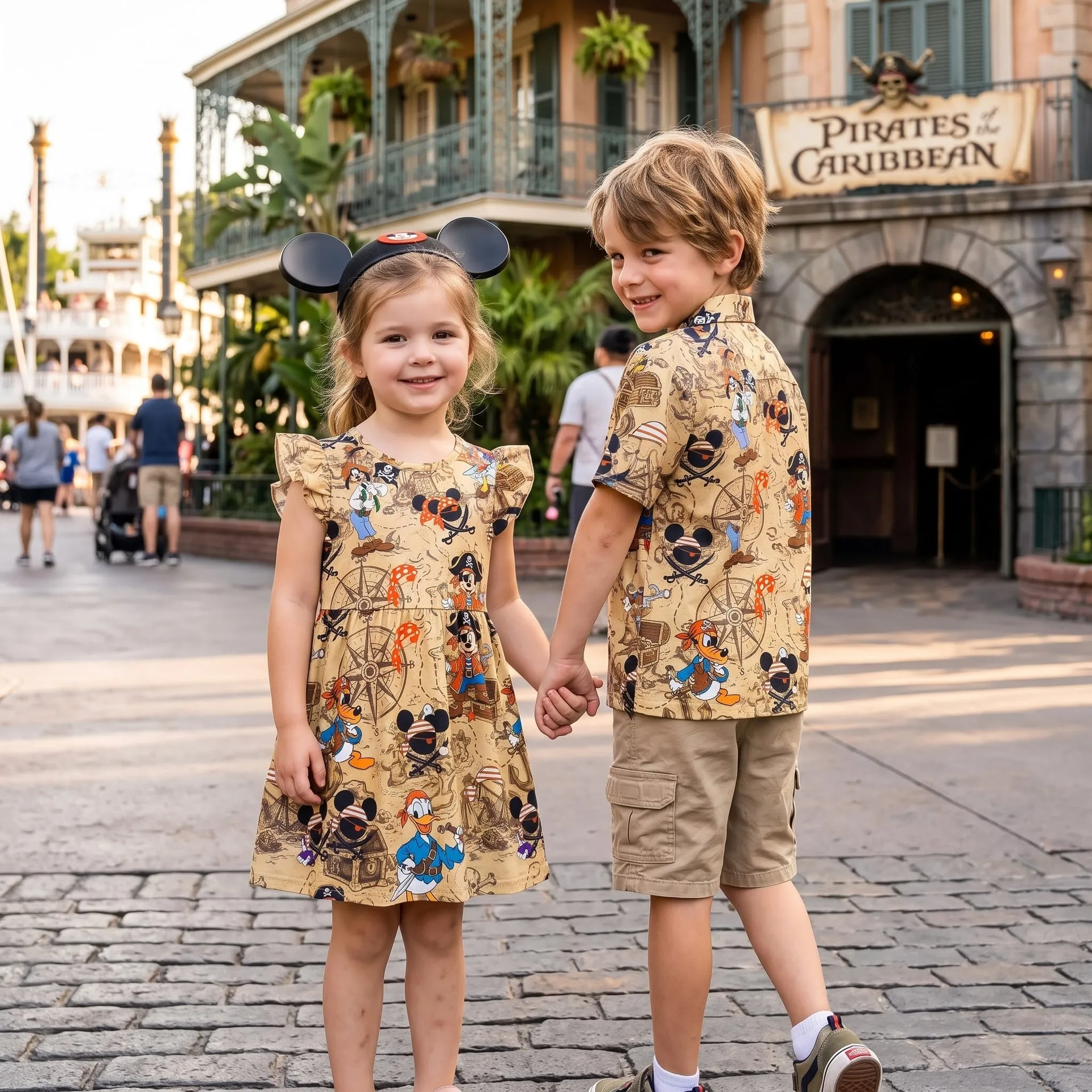 Mickey Pirate Family Matching Outfit, Map & Friends Print, Disney Cruise Vacation Clothing - Image 4