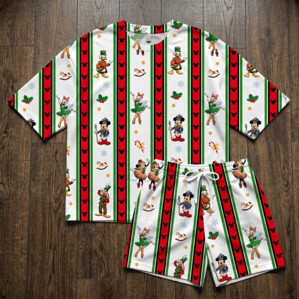 Disney Christmas Nutcracker Waffle Shirt and Shorts Set, Holiday Character Outfit, Festive Theme Park Set