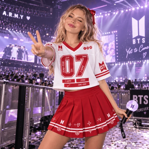 BTS Skort Dress, K-Pop Concert Outfit for Women, ARMY Fan Set