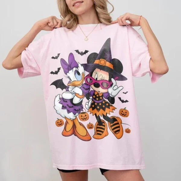 Retro Minnie Daisy Halloween Shirt, Spooky Disney Besties, Trick Or Treat 2026 Tee, Disney Halloween Trip Shirt